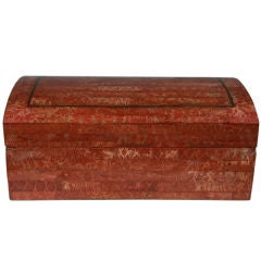 Red Coral Veneer Trunk Form Jewelry Box by Maitland-Smith, Ltd.
