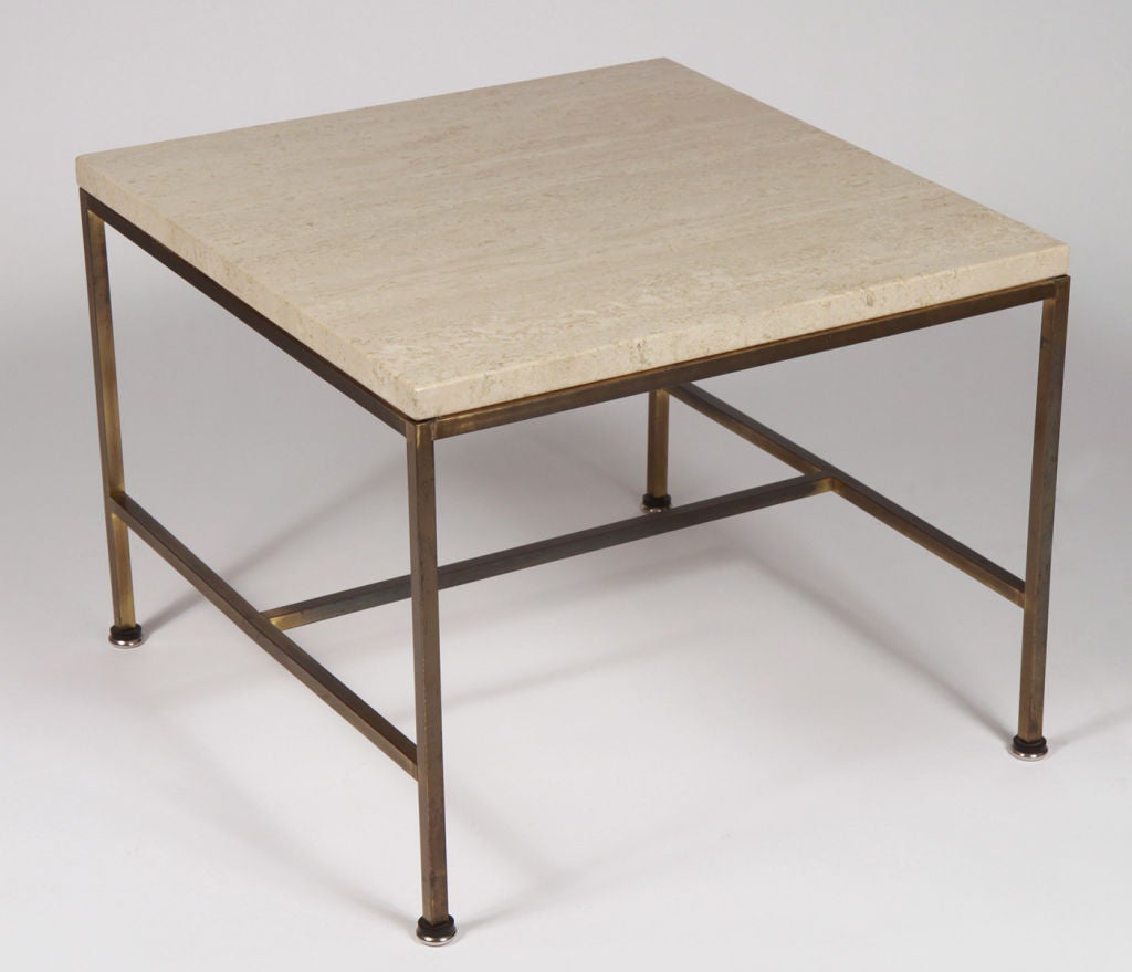 Mid-Century Modern American Travertine Topped Occasional Tables by Paul McCobb for Calvin For Sale