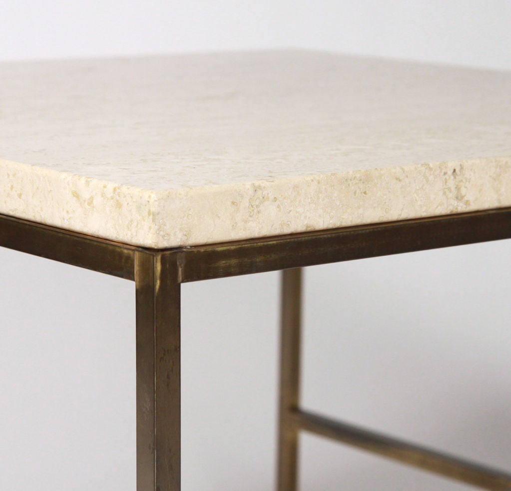 Mid-20th Century American Travertine Topped Occasional Tables by Paul McCobb for Calvin For Sale