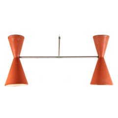 Vintage Double Diamond Perforated Cone Pendant Ceiling Light by Gotham Lighting