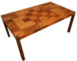 Paul Evans Burl Patchwork Patchwork Directional Dining Table