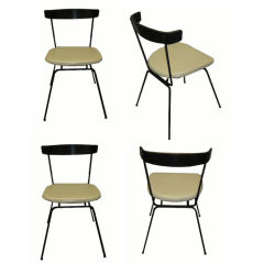 Paul Mccobb set of 4 Iron Frame Dining Chairs