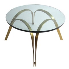 Roger Sprunger for Dunbar Solid Brass Coffee Table