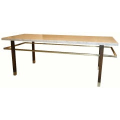 Harvey Probber Travertine Top Coffee Table