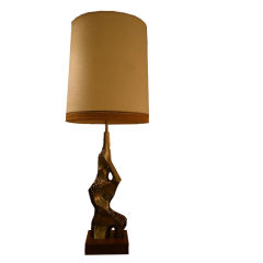 Brutal Style Cast Brass Laurel Lamp