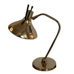 Maurizio Tempestini for Lightolier Polished Brass Desk Lamp