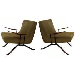 Pair of Percival Lafer Arm Chairs From Brazil