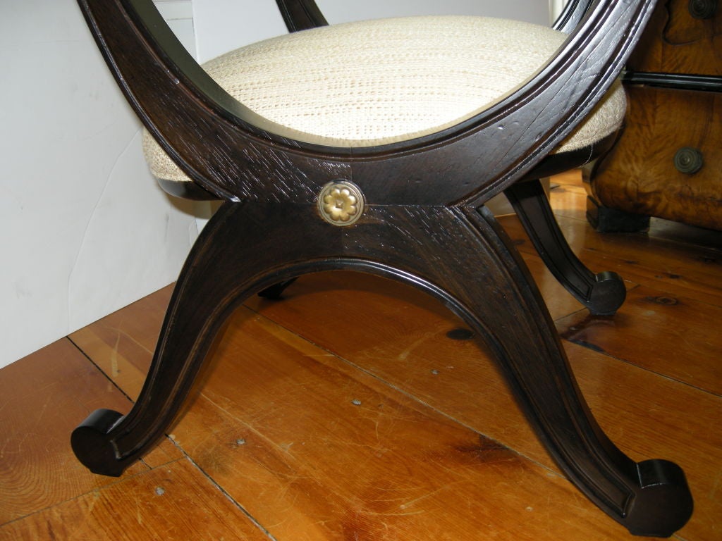 Special pair of Regency Style Curule Form Armchairs
