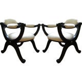 Special pair of Regency Style Curule Form Armchairs