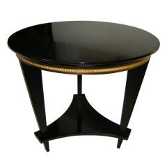 Vintage Striking Neoclassical form Ebony Occassional Table