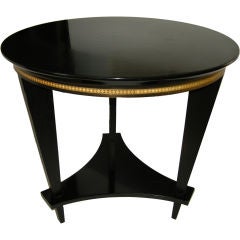 Vintage Striking Ebonized Occassional Table