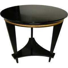 Striking Ebonized Occassional Table