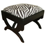 Late 19th c  Zebra Print Stool (Empire)