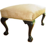 Large Claw & Ball Footed English Ottoman/Bench