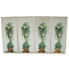 Lovely French Hand Painted Wall Panels (Four)