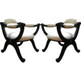 Pair, Regency Style Curule Form Chairs.