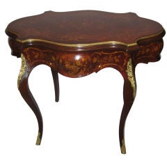 Used 19th Century Inlaid Mahogany Horner Entry Table