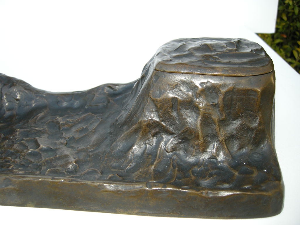 A Magnificent Monumental Austrian Bronze  Inkwell & Blotter Set. 4