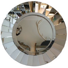 Large Mid-Century Mirror on Mirror