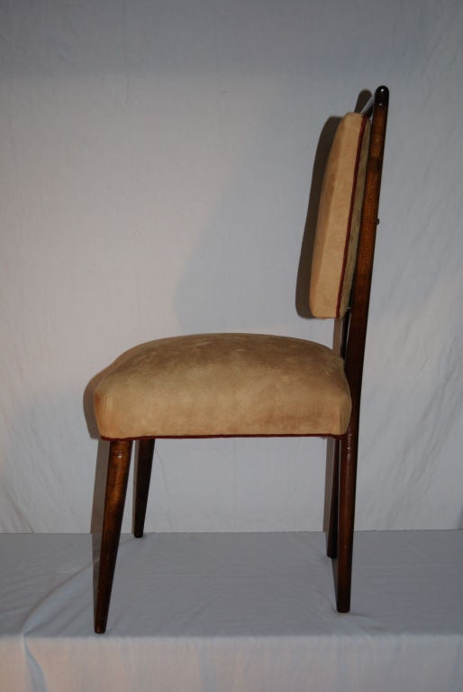 Six  Unique Bowtie Italian Mid-Century Dinning Room Chairs