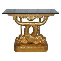 Wonderful Vintage Grotto Style Figural Console Table