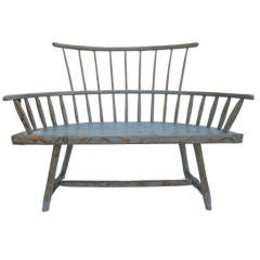 Rare , Antique Windsor Style Bench (New England)