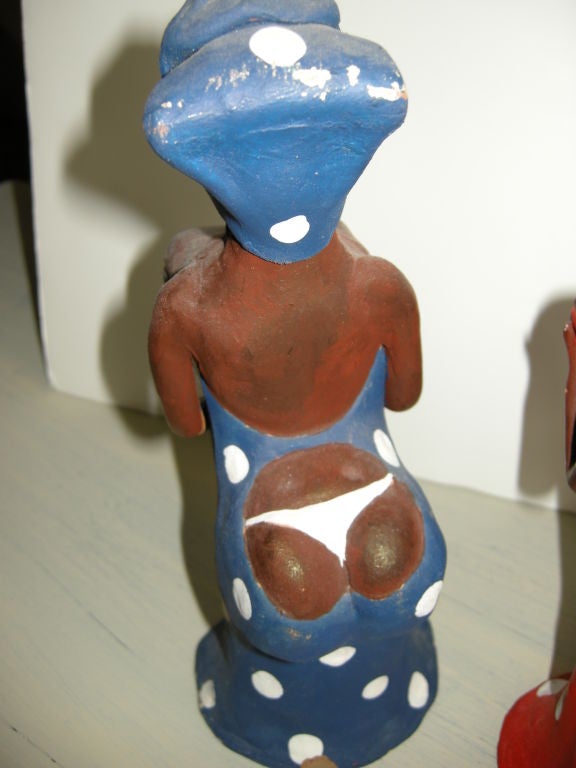 Four Studio Pottery  Figural, Cuban Mid-Century Incense Burner's 1