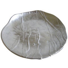 Beautiful Studio Pottery Silver & Ceramic Platter