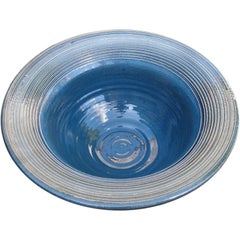 Vintage Welsh Studio Pottery Cobalt Blue Ceramic Bowl