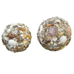 Used Two Large Shell Sphere's  ( Montauk Long Island ) 1950s