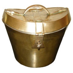 A  Rare 1920s Indian  Solid Brass Hat Shape Trinket Box