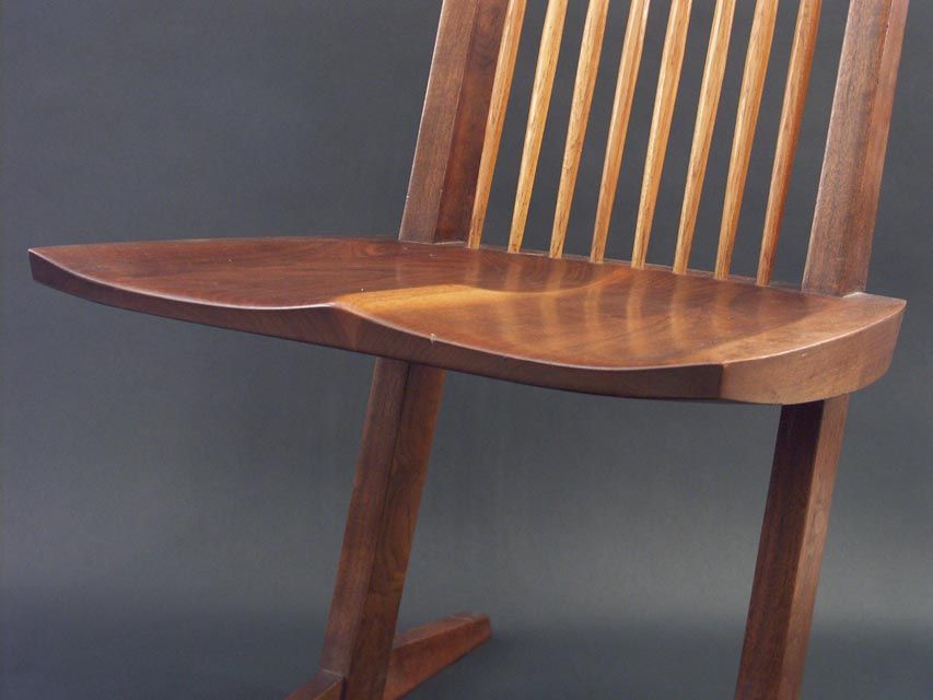 20th Century Pair of George Nakashima Conoid Chairs