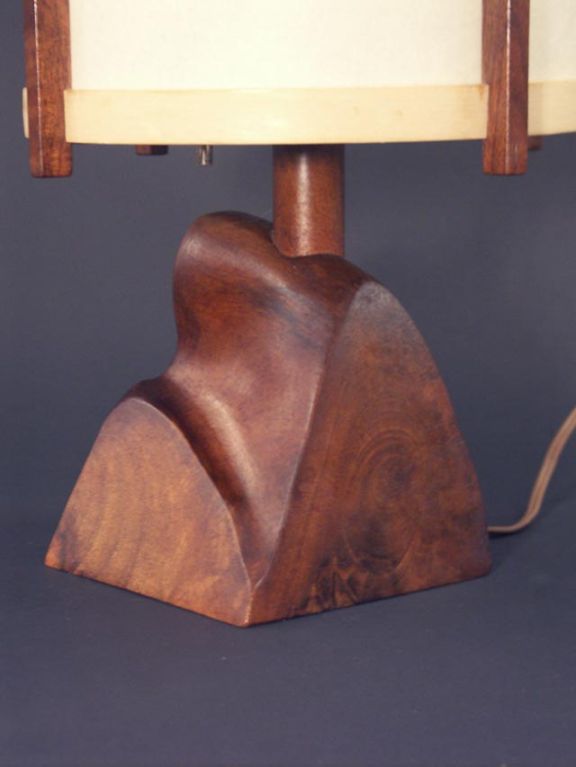 American An Outstanding George Nakashima Table Lamp