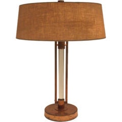 Outstanding Machine Age Table Lamp in Copper