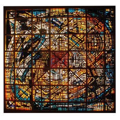 Monumental Roger Darricarrere 1965 Glasmalerei Los Angeles