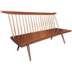 Vintage George Nakashima Free Edge Walnut Bench