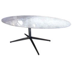 Florence Knoll Marble Oval Dining or Conference Table
