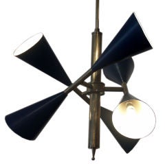 A Futuristic Italian Chandelier with Six Shades