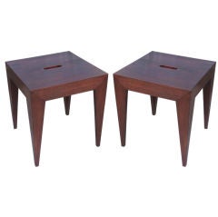 A Highly Stylish Pair of End Tables by Modenature, France