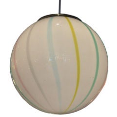 A Playful pendant Lamp with Candy Colour Stripes