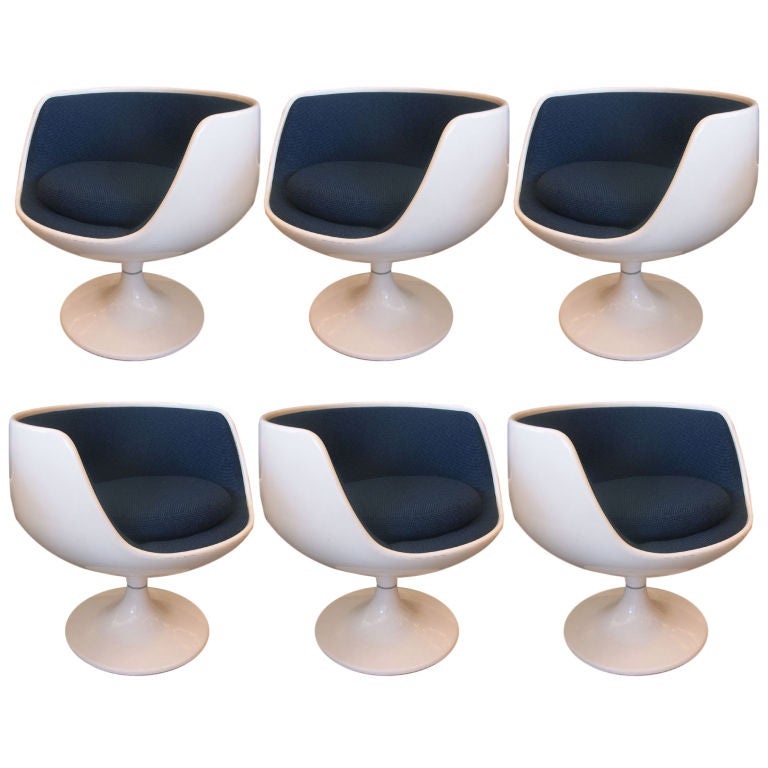 Pair of Eero Aarnio Swivel Lounge Chairs