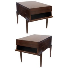 Pair of Unique End Tables by Brown and Saltman