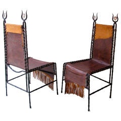 Artist hand made pair of chairs