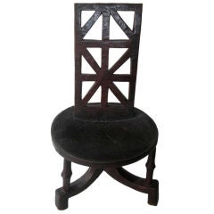 Antique Ethiopian sculptural chair