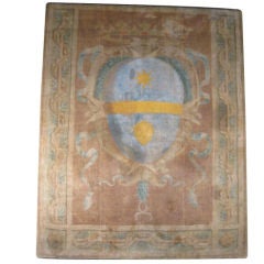 Huge 18th Century Painted Linen Panel