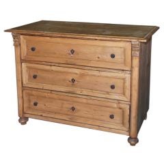 Antique Chest of Drawers / Commode with Three Drawers
