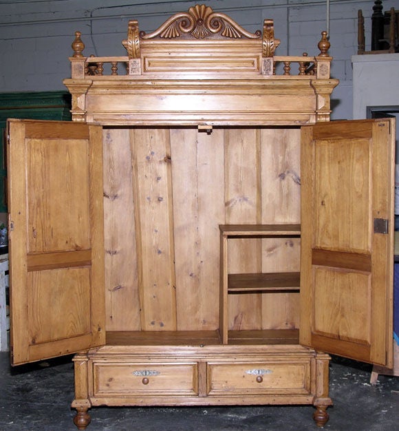Carved Neo-Gothic Armoire, circa 1870