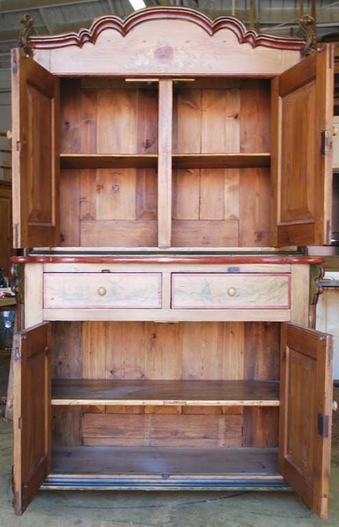 Late 19th Century 19th Century Painted Buffet, Step Back Hutch