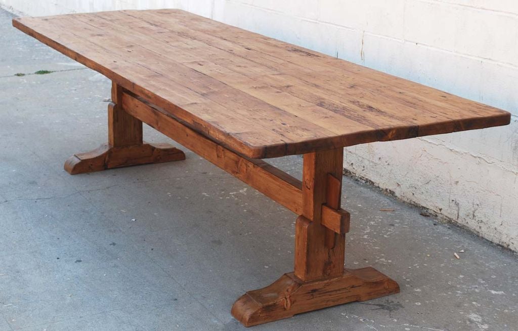 pine trestle table