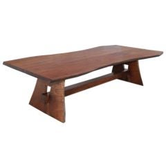 Large Live Edge Black Walnut Table with Lots of Flame 12